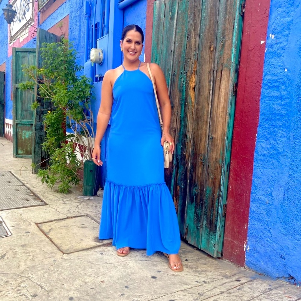 Vici Blue Maxi Dress xsmall